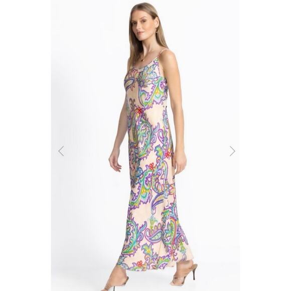 Johnny Was Women's Gigianna Slip Maxi Dress Sleeveless Multicolor Size Small NWT